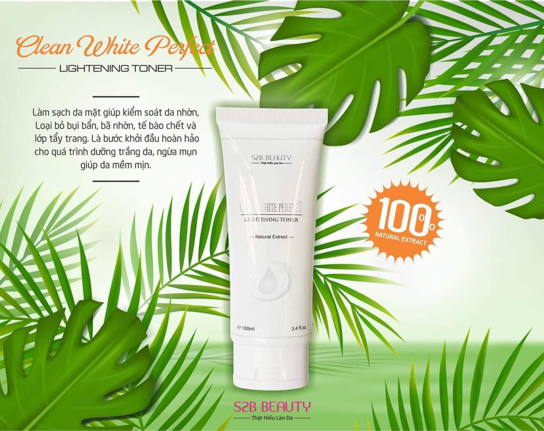 Sữa rửa mặt Clean White Perfert S2B Beauty
