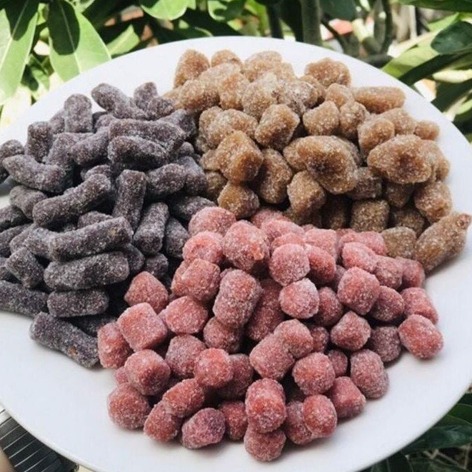 1 KG- Kẹo mix 3 vị (me cay-dâu tây-dâu tằm)- có video