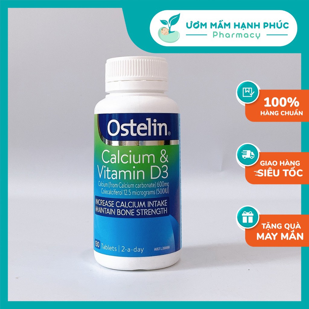Ostelin Calcium & Vitamin D3 của Úc (Mẫu mới nhất – 130 viên)