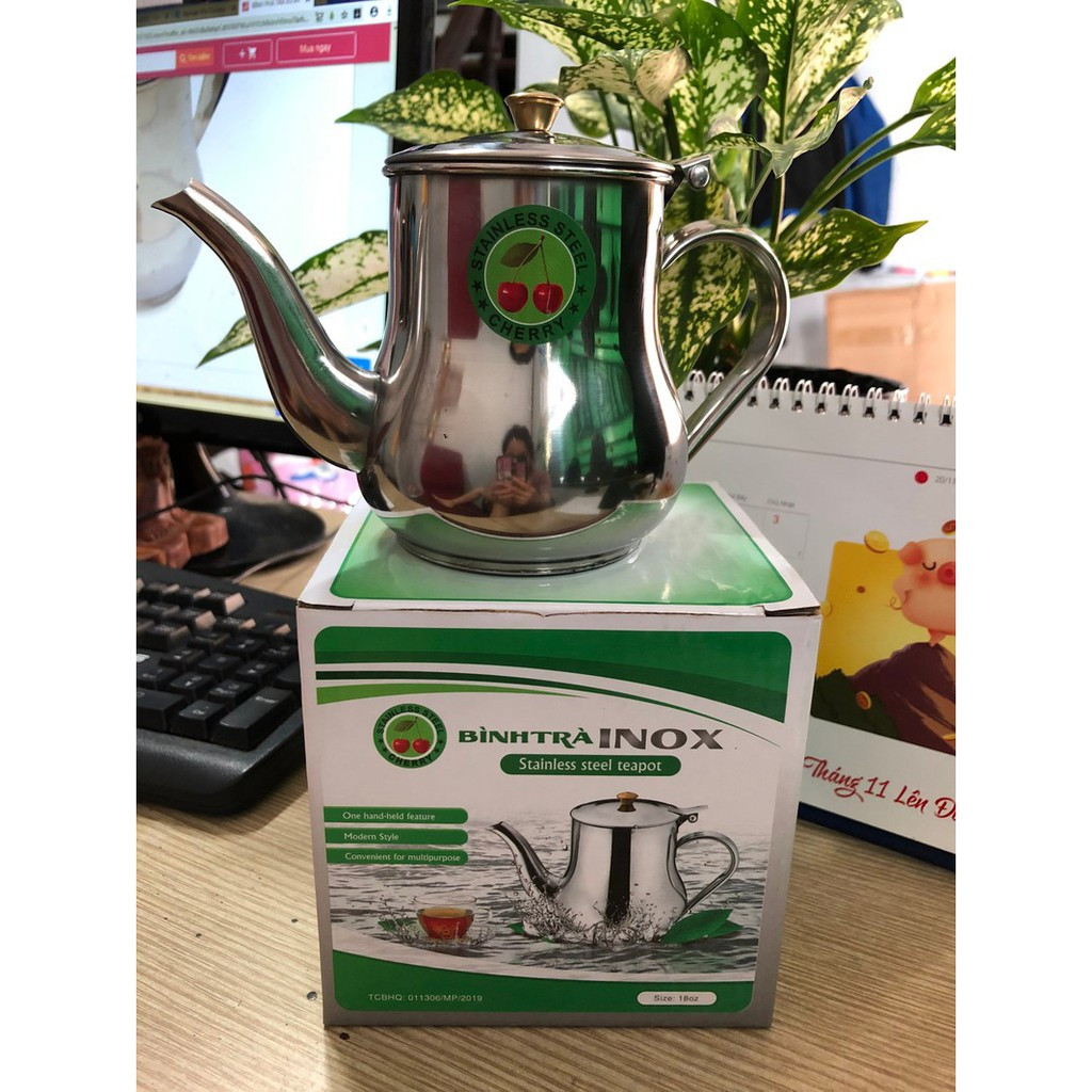 Bình Pha Trà - Ấm Pha Trà Inox Cao Cấp dung tích 500ML