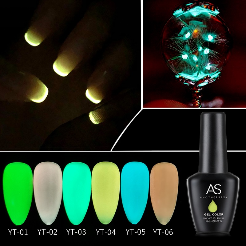 [HCM]Sơn gel AS - màu dạ quang phát sáng mã YT