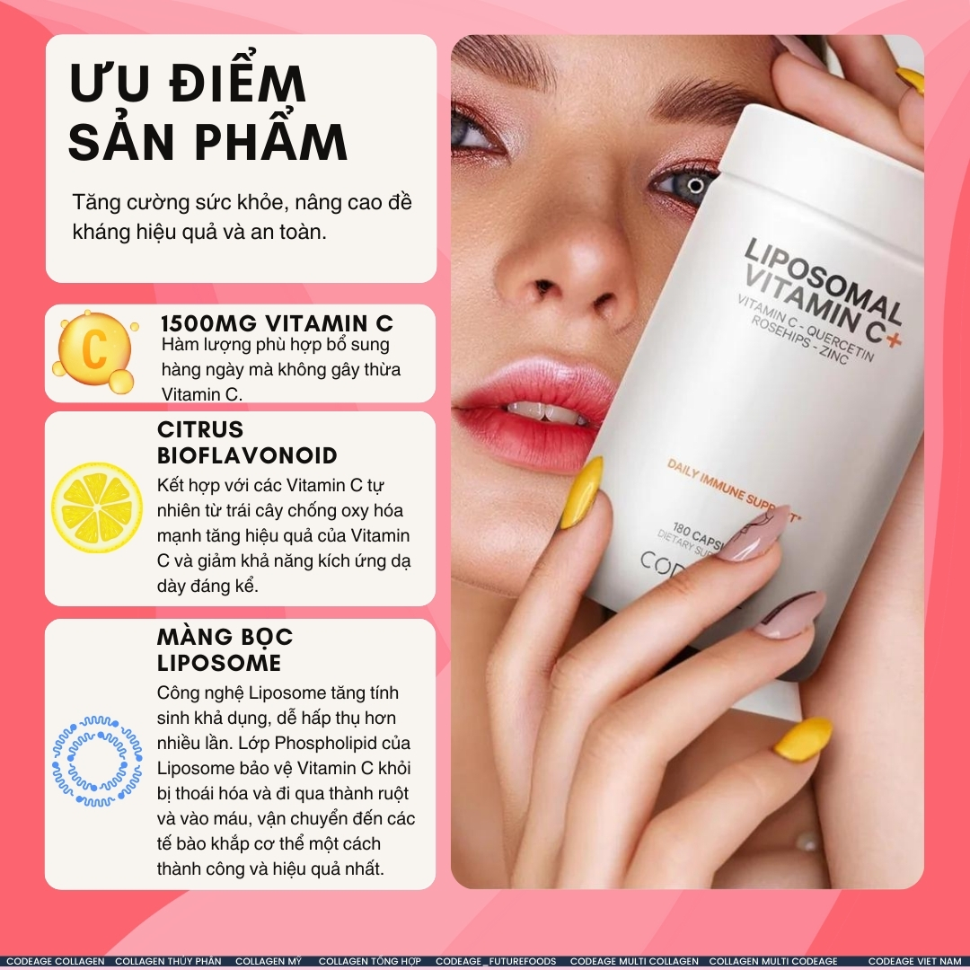 Combo Sáng Da, Chống Lão Hóa Và Chống Nắng Codeage Collagen Peptides + Codeage Liposomal Vitamin C
