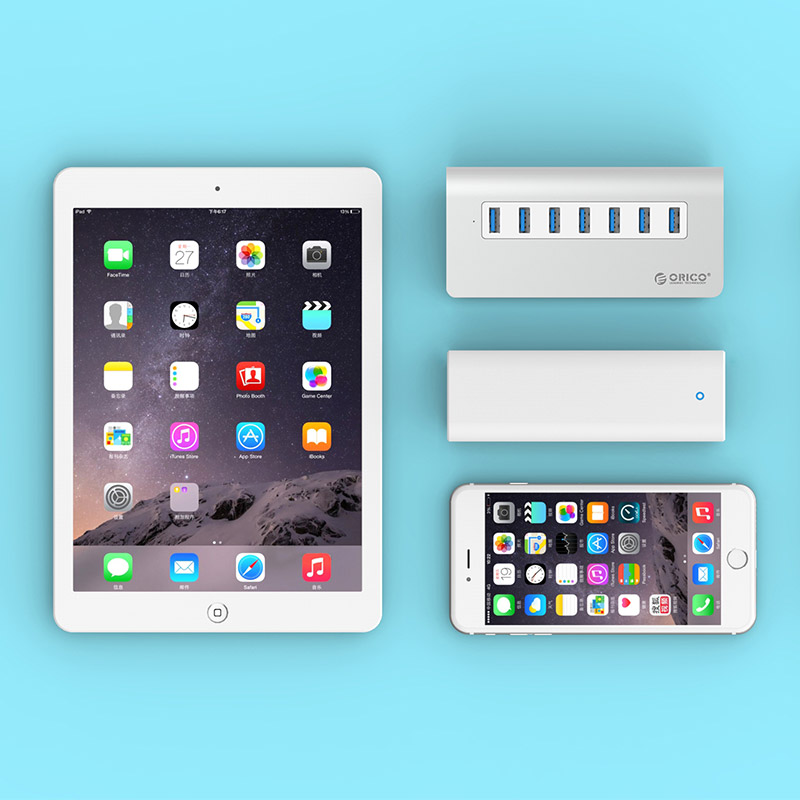 [HCM]Bộ chia 7 Cổng Usb 3.0 Orico Vỏ Nhôm