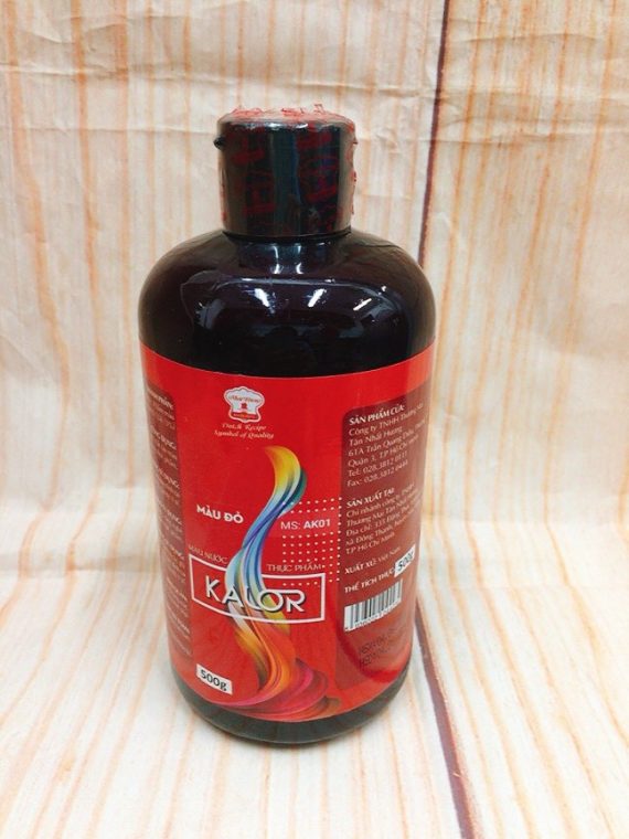 Màu Nước Thực Phẩm Màu Đỏ Kalor 500gr