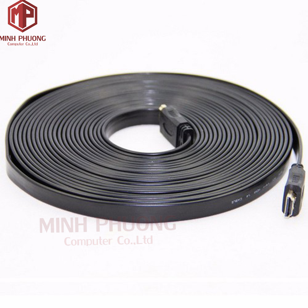Dây cáp 2 đầu HDMI to HDMI 5M (Dẹt Đen)