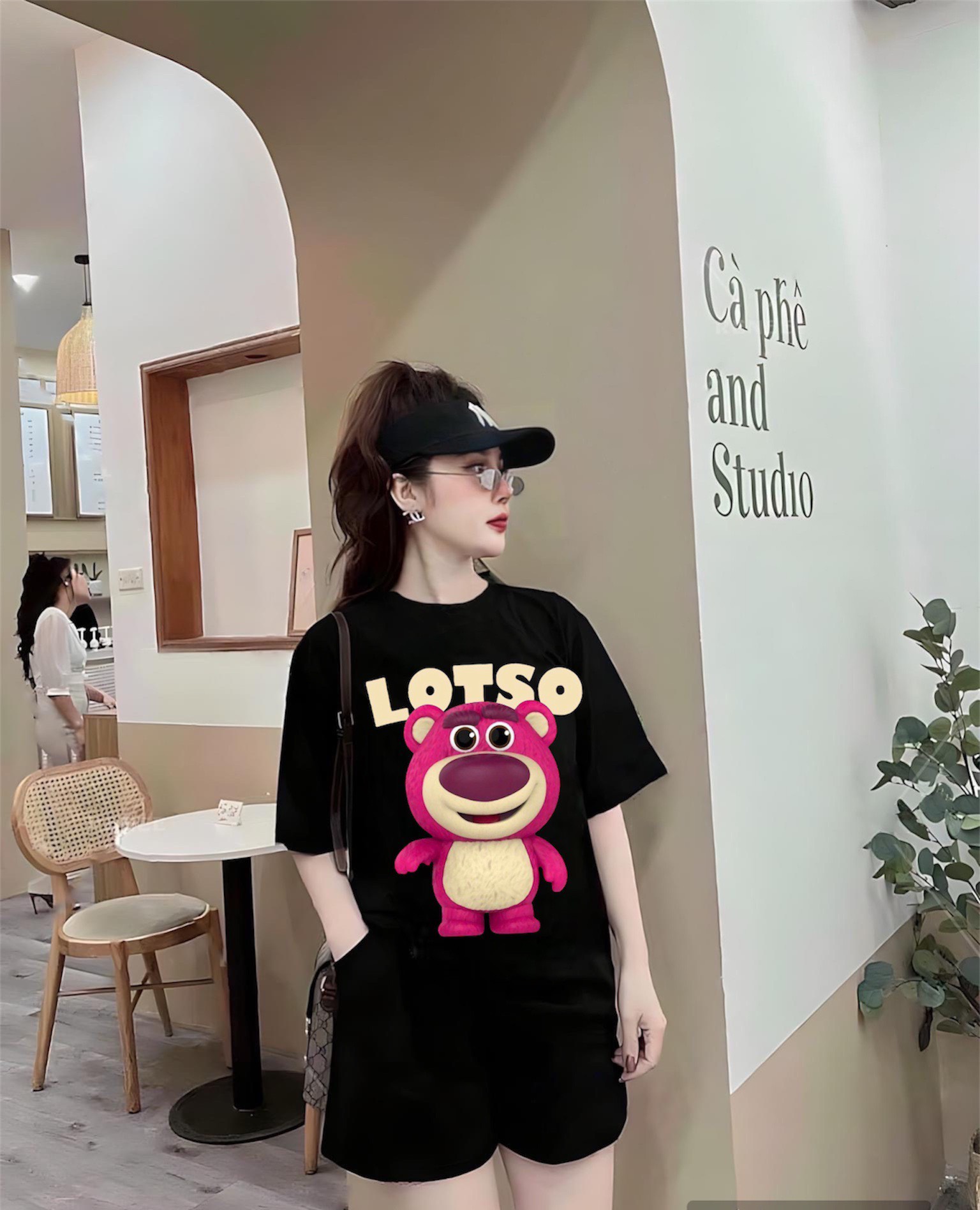 Áo thun cotton gấu dâu lotso 12-22kg