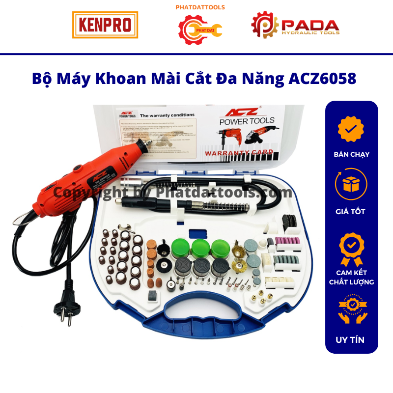 Bộ máy khoan-mài-cắt đa năng ACZ 100 chi tiết