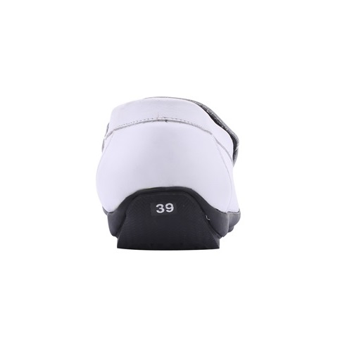 Giày mọi nam da bò màu trắng HK7117