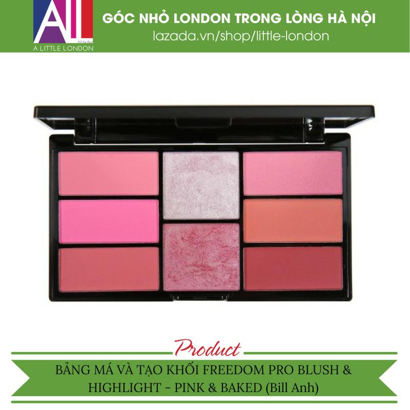 Bảng má và tạo khối Freedom Pro Blush & Highlight - Pink & Baked (Bill Anh) giá rẻ