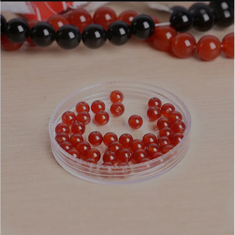 Vòng tay chuỗi hạt đá màu đỏ hạt 6 ly