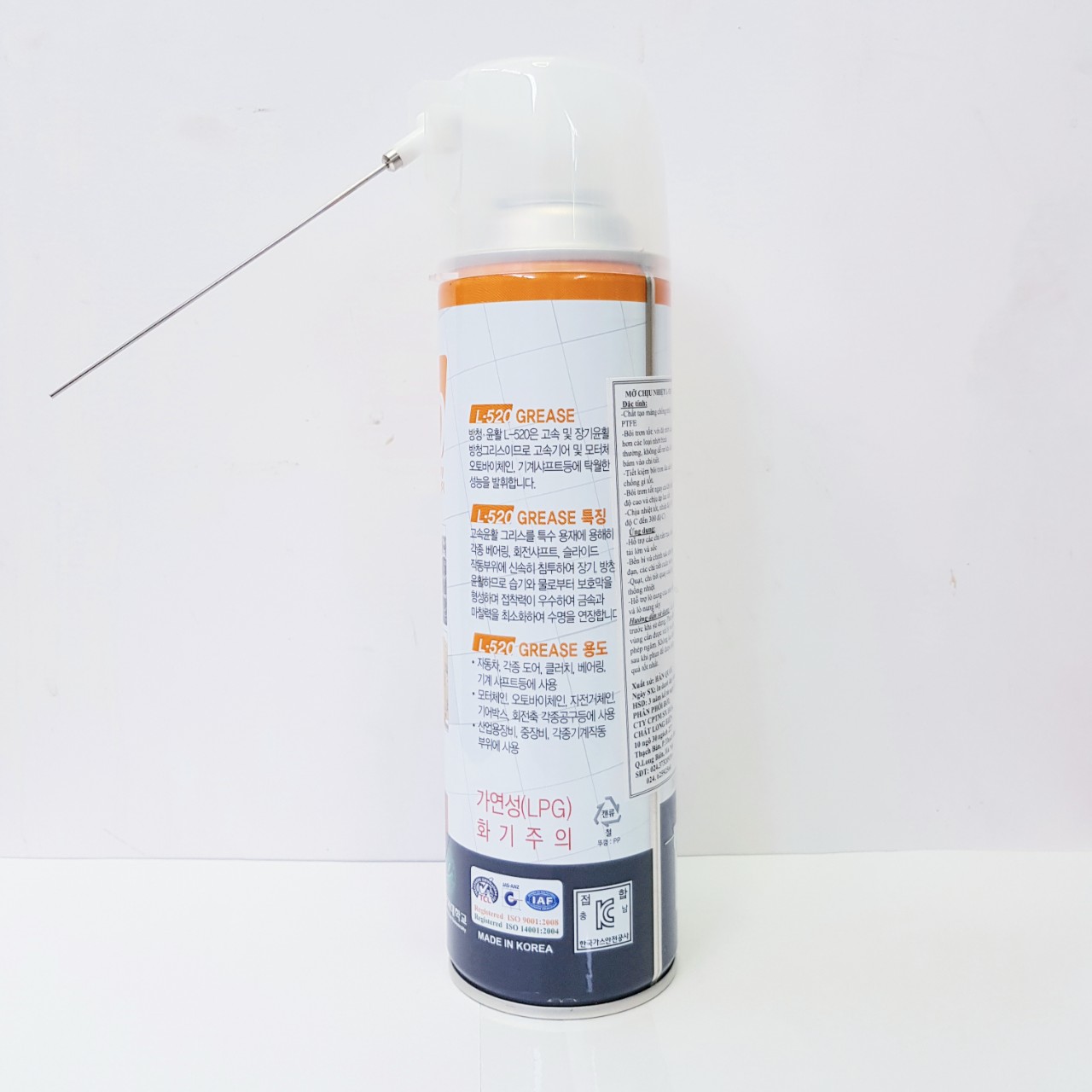 [HCM][MỚI] L-520 GREASE SPRAY 550ML MỠ CHỊU NHIỆT DẠNG XỊT