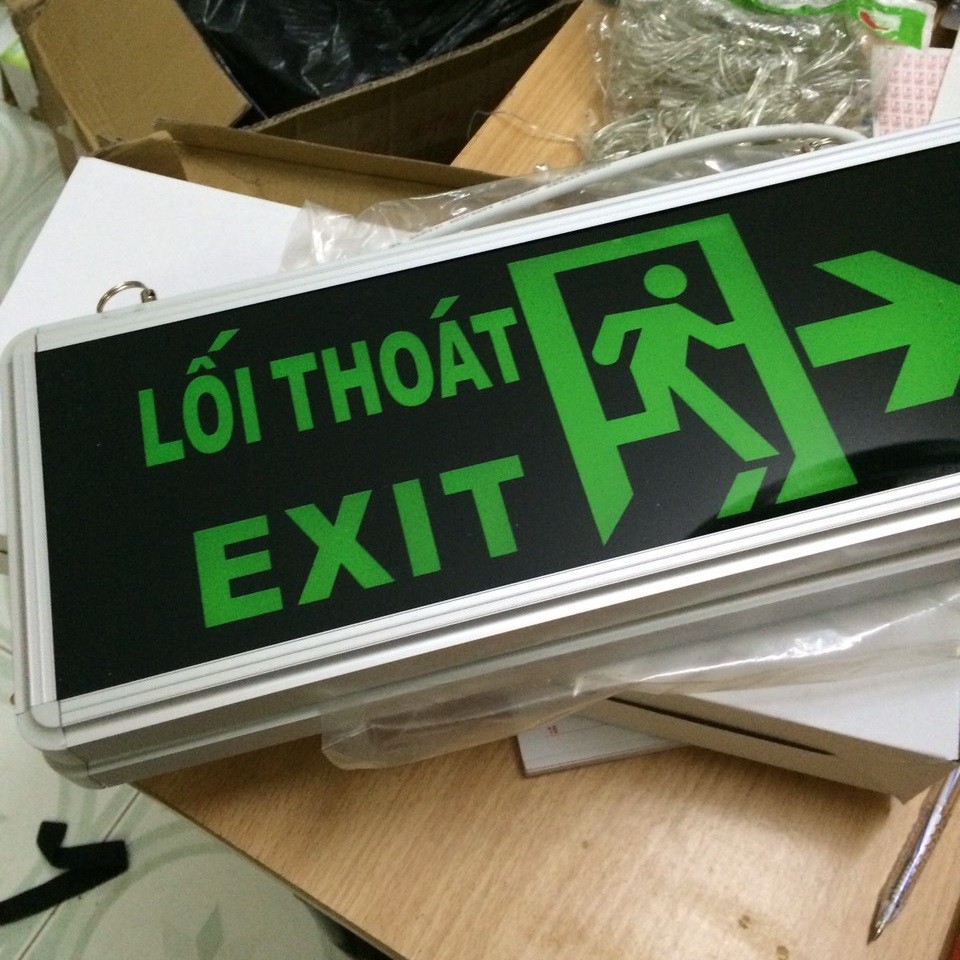 Đèn exit lối thoát, led 1 mặt, 2 mặt