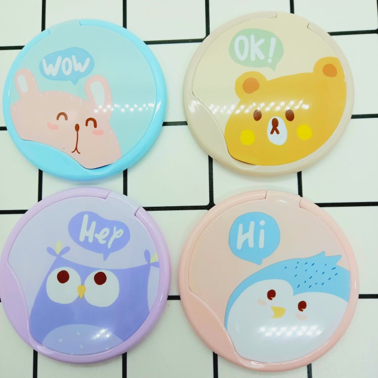 Gương mini bỏ túi hình tròn thú đáng iu