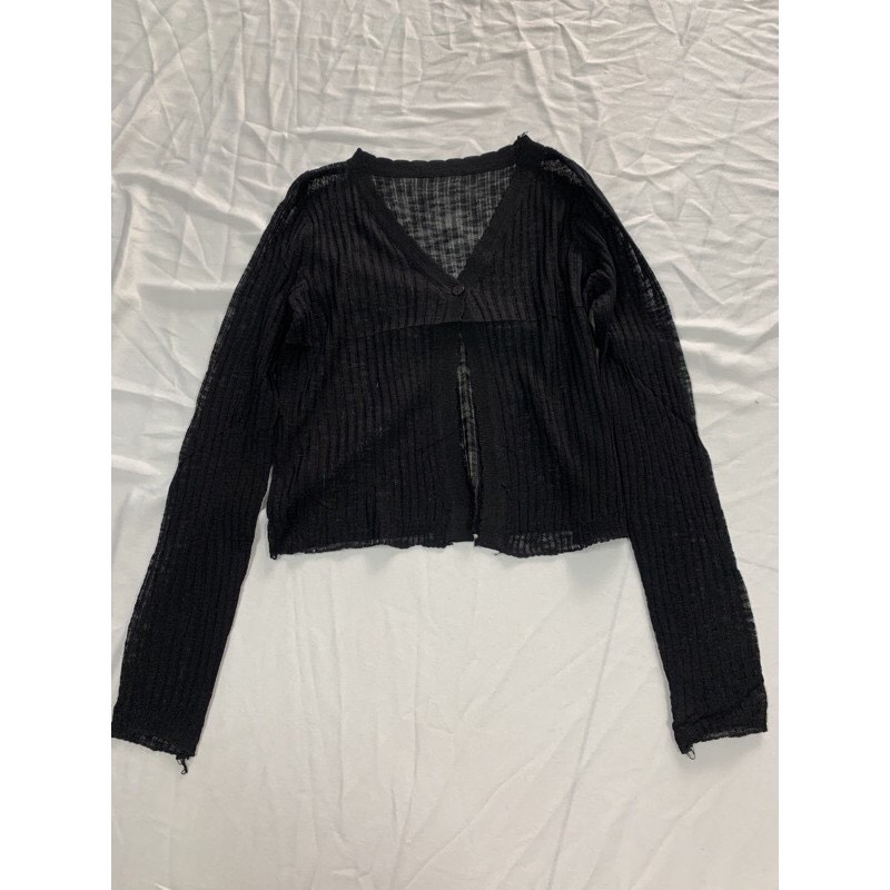 Áo khoác cardigan len mỏng màu pastel muối tiêu hot trend
