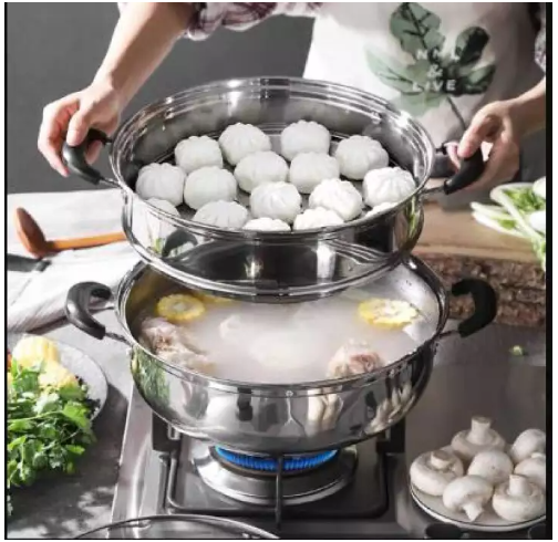 [HCM][XẢ KHO GIÁ RẺ] Nồi Hấp Inox 2 Tầng Hotpot Size 28cm Đa Năng Cao Cấp Dùng Cho Mọi Loại BếpNồi Hấp Cách Thủy Đa NăngNồi Hấp Kiêm Nồi Lẩu Đa NăngChất Liệu Inox Không Gỉ An Toàn Cho Sức KhỏeBh 6 Tháng