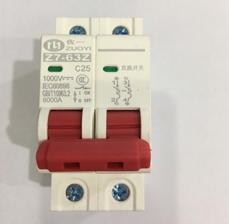 Bảng giá CB DC 1000V 25A 2 pha ZUOYI