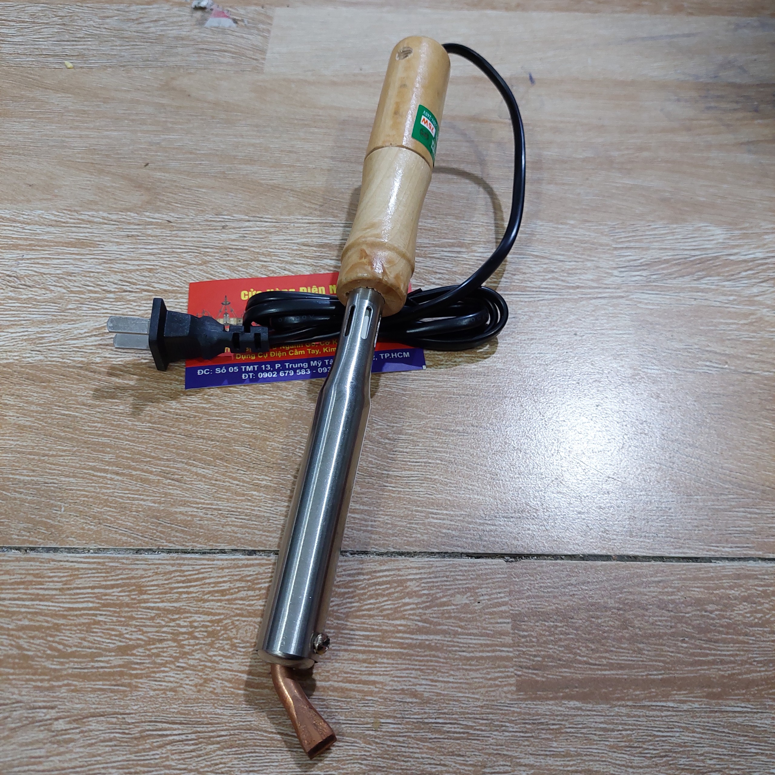 1 CÂY MỎ HÀN CHÌ ĐẦU DẸP CÁN GỖ 75W