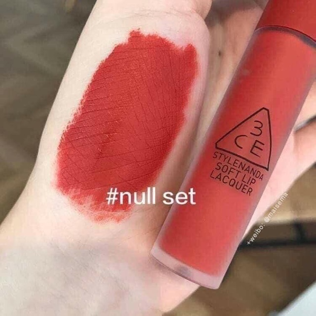 Son kem lì 3CE màu Nullset Đỏ gạch siêu đẹp và sang chảnh