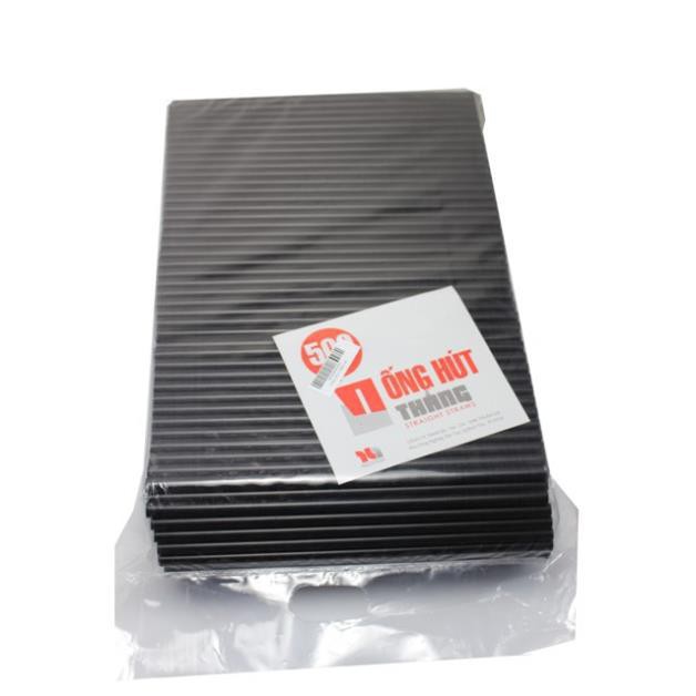 500g ống hút thẳng đen huyền phi 6 / phi 8 / phi 12 hút trà sữa nước ép thạch trân châu