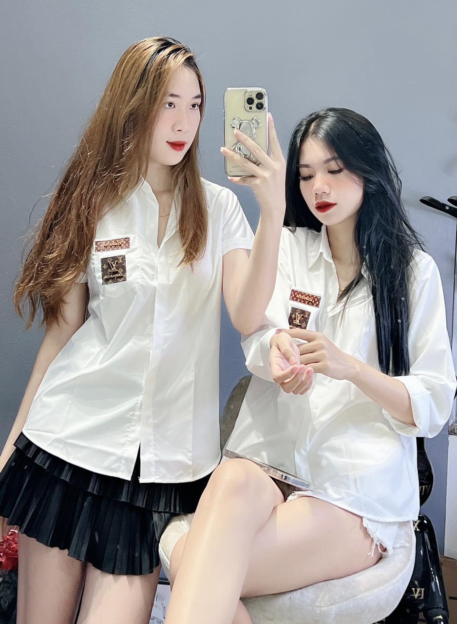 áo sơ mi l v Chất sơ mi lụa Sỉ áo cộc và dài tay,ln