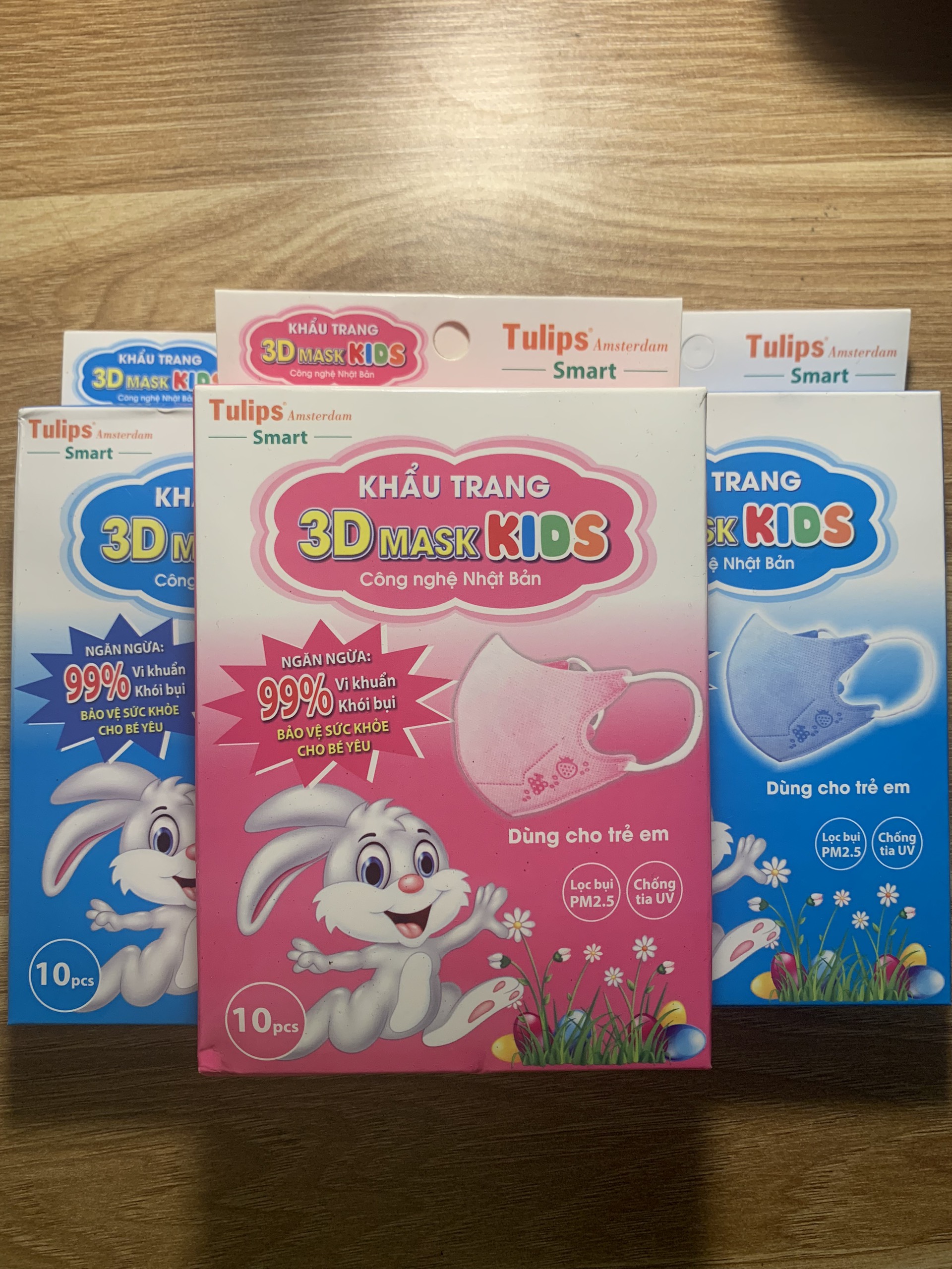 Khẩu Trang Cho Bé - Tulip 3D Mask KIDs Hộp 10 Chiếc