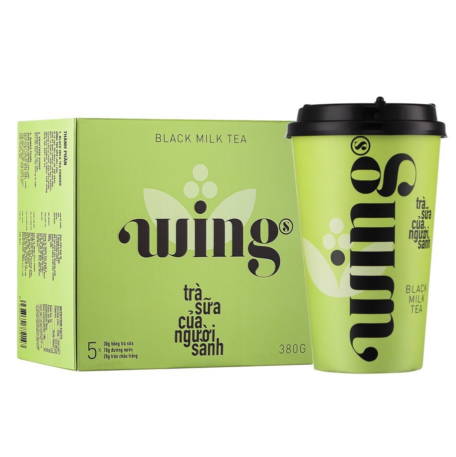 Hộp 380gr/5 gói trà sữa tự pha wing hồng trà