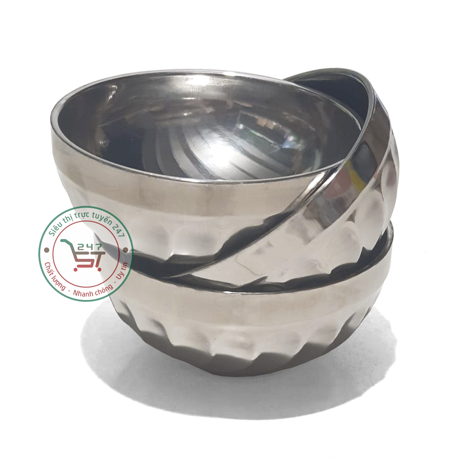 Tô chén bát ăn cơm nấu mì inox 2 lớp giữ nhiệt nhiều khích thước