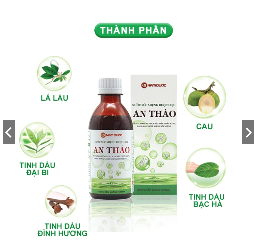 Nước súc miệng dược liệu An Thảo