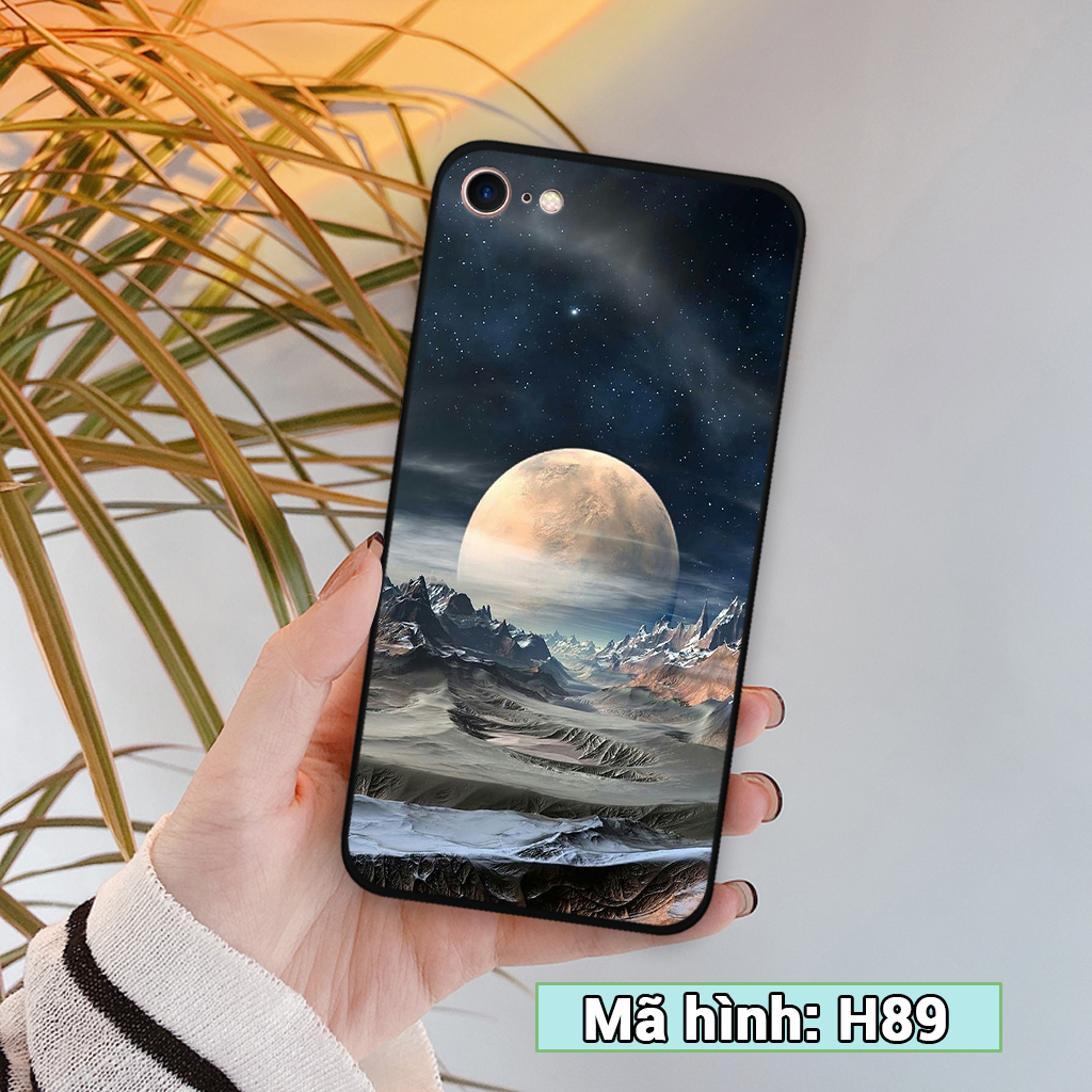 Ốp lưng iphone 5/ 5s/ 6/ 6s/ 6 plus/ 6s plus/ 7/ 8/ se 2020 hình mặt trăng và phi hành gia vũ trụ