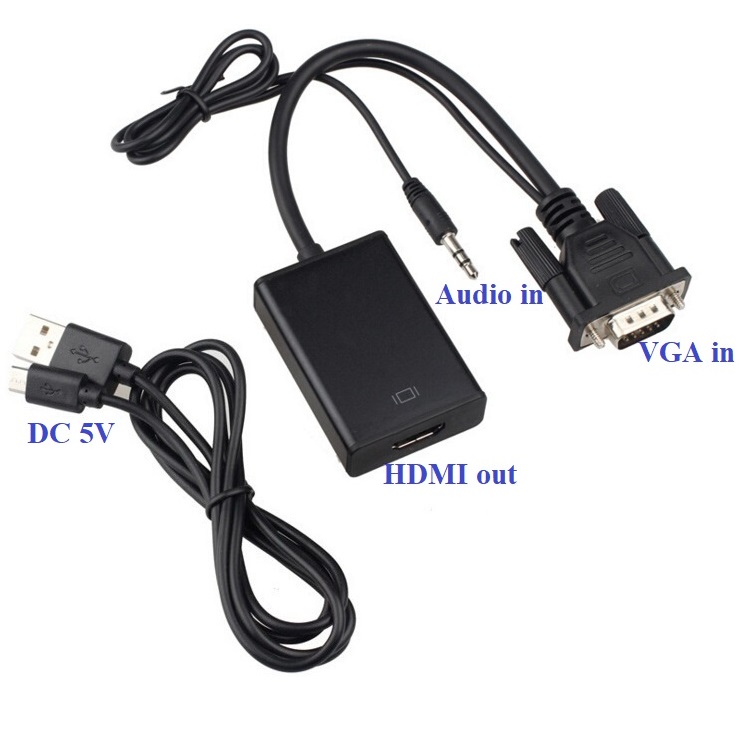 Cáp chuyển đổi VGA + Audio sang HDMI chất lượng cao