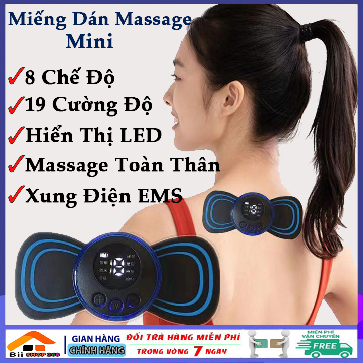 Miếng Dán Massage Đốt Sống Cổ Bằng Xung Điện EMS - Máy massage cổ vai gáy bắp tay lưng… Trị liệu bằng xung điện EMS giúp thư giãn cơ bắp và giảm đau nhức hiệu quả Máy massage toàn thân miếng dán massage toàn thân