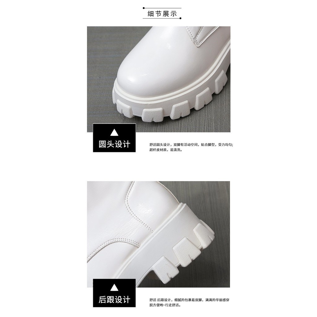 GIÀY BỐT ULZZANG CAO CỔ ĐẾ ĐINH DA BÓNG ( TOÀN ẢNH THẬT)