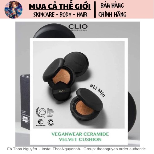 [GIẢM 5% ĐƠN 129K]PHẤN NƯỚC CUSHION CLIO VEGANWEAR