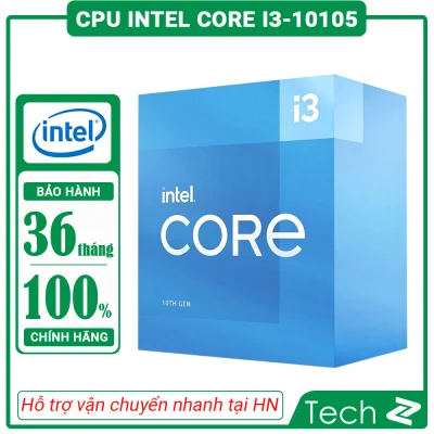 CPU Intel Core i3 10105 (3.7GHz turbo up to 4.4Ghz, 4 nhân 8 luồng, 6MB Cache, 65W) Socket Intel LGA 1200