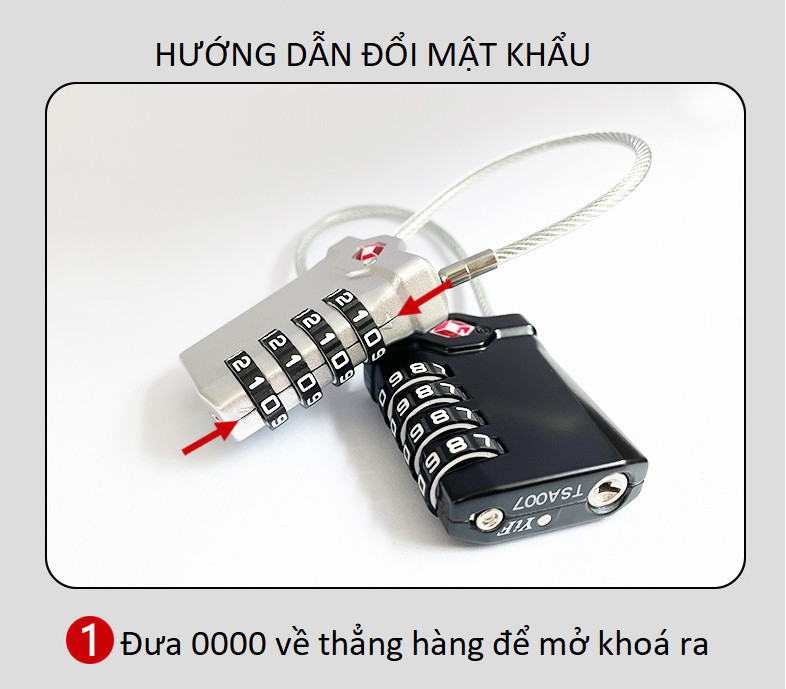 Khóa số dây chống trộm cao cấp TSA007