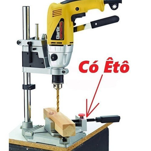 Chân đế máy khoan bàn có ê tô