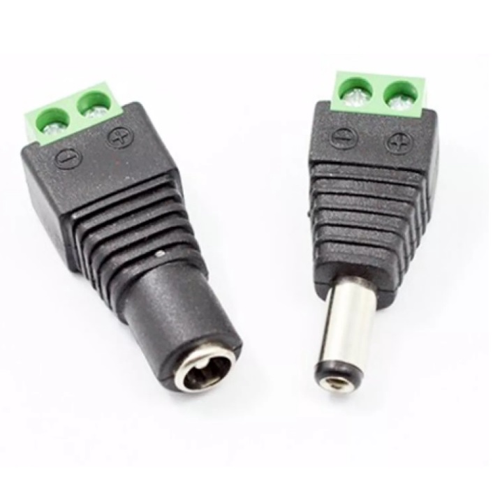 [10 cái] Jack nguồn DC 5.5x2.1mm (đực, cái)