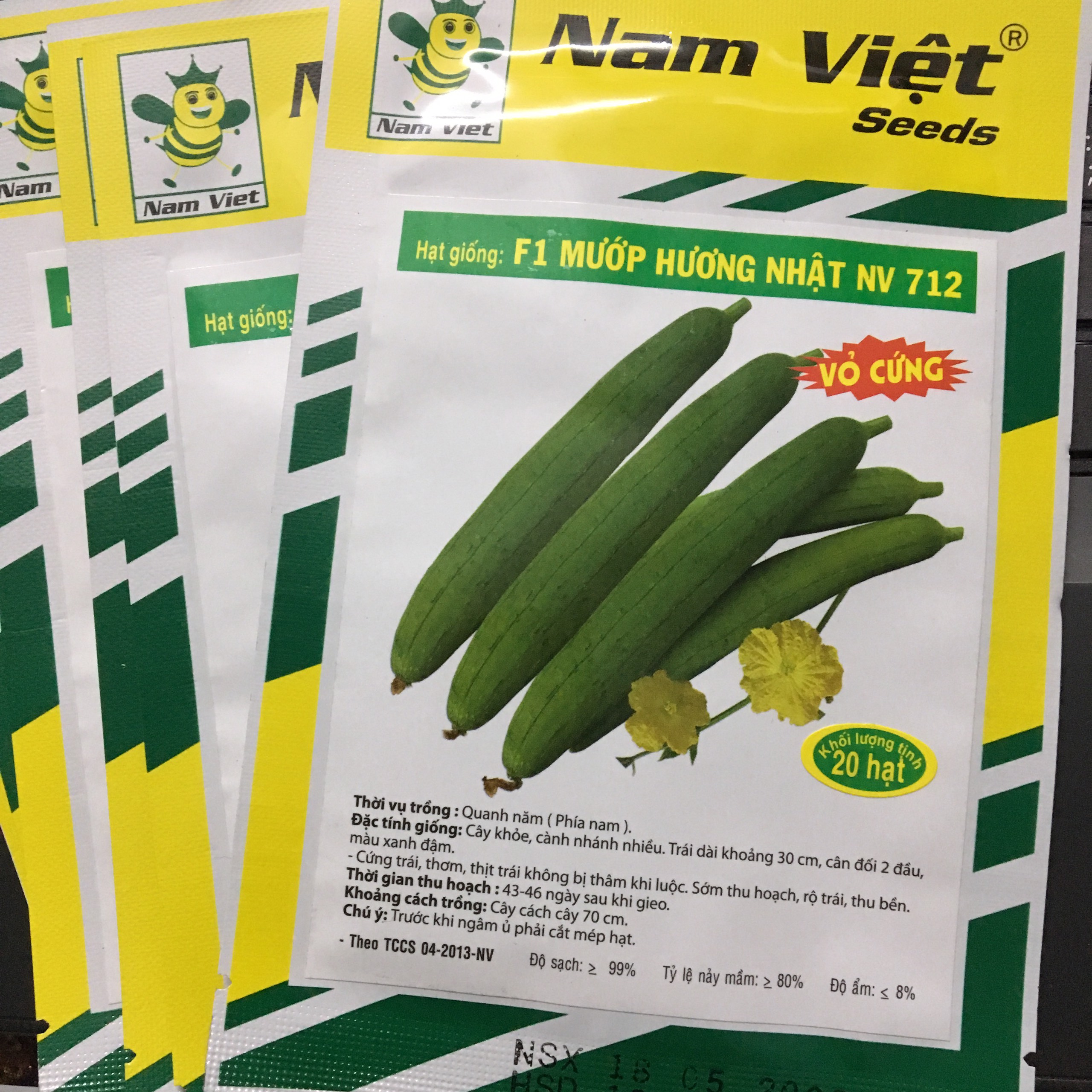 HẠT GIỐNG MƯỚP HƯƠNG NHẬT GÓI 20 HẠT