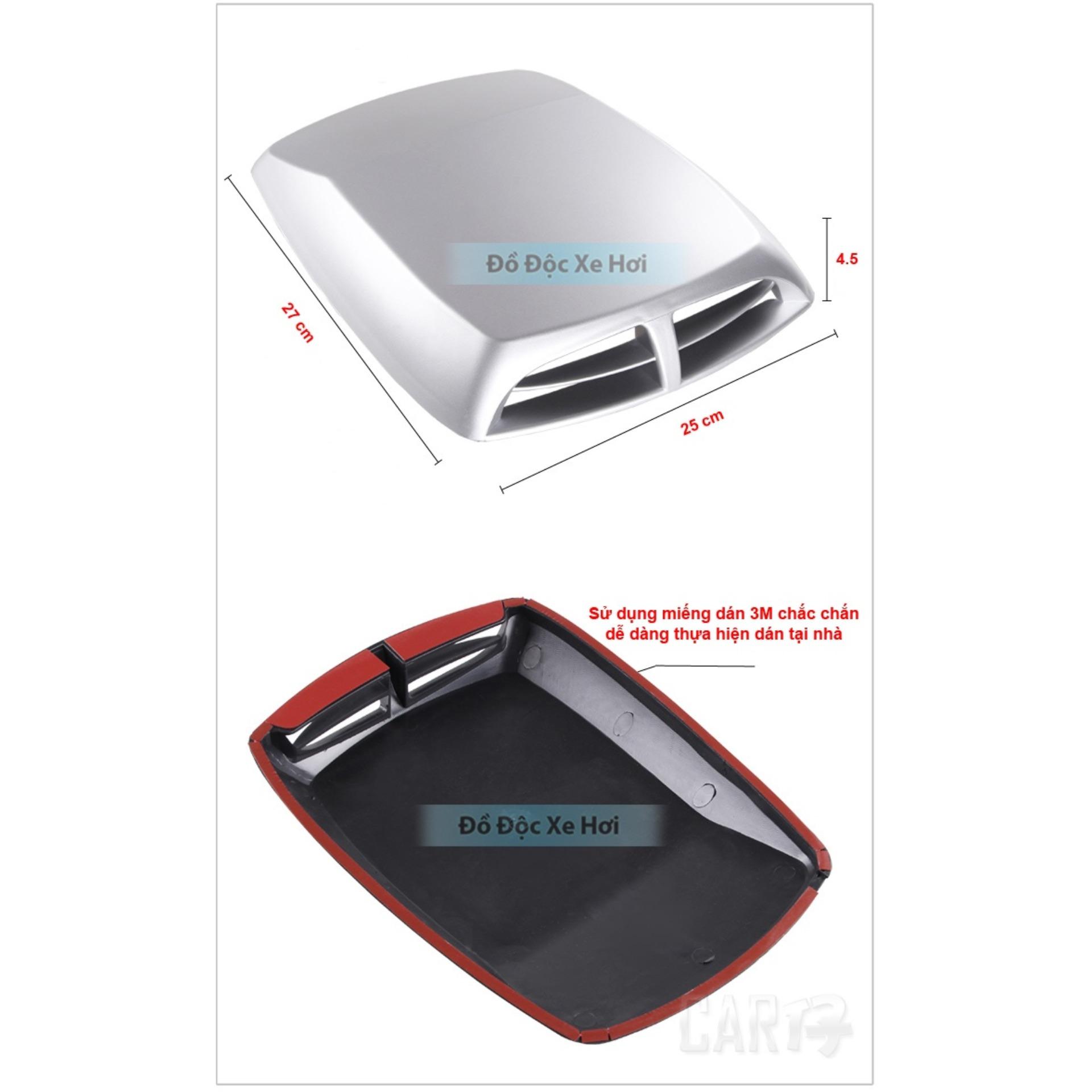 Hốc gió nắp trang trí nắp capo cho xe ô tô  (Đen)