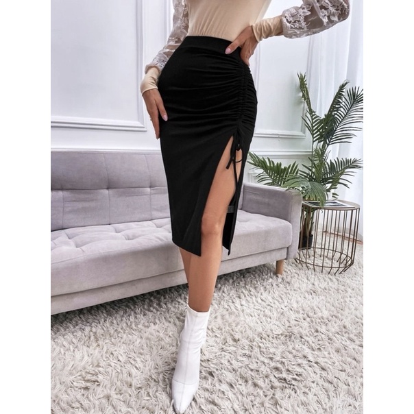 [ SIZE LỚN BIGSIZE 55Kg-100Kg ] CHÂN VÁY RÚT DÂY XẺ ĐÙI