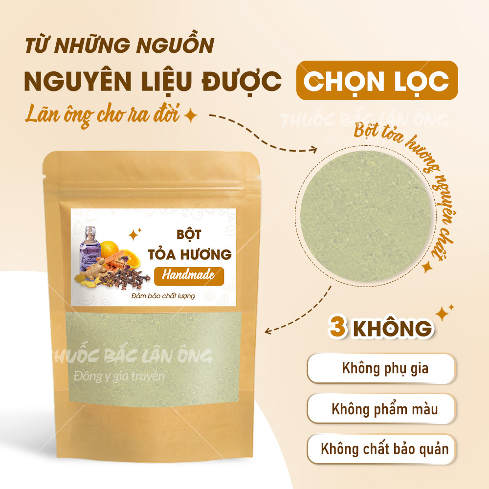 Bột Tỏa Hương Cơ Thể 100g (Bột Huân Thảo/Cảo Bản/Bạch Chỉ)