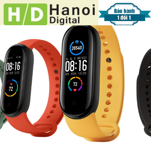 Đồng hồ thông minh Xiaomi mi band 5-Chống nước 5ATM Theo dõi sức khỏe kết nối Bluetooth hỗ trợ tiếng Việt - Hàng chính hãng