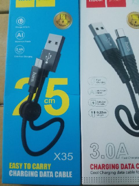 Dây sạc ngắn 25cm  HOCO X35