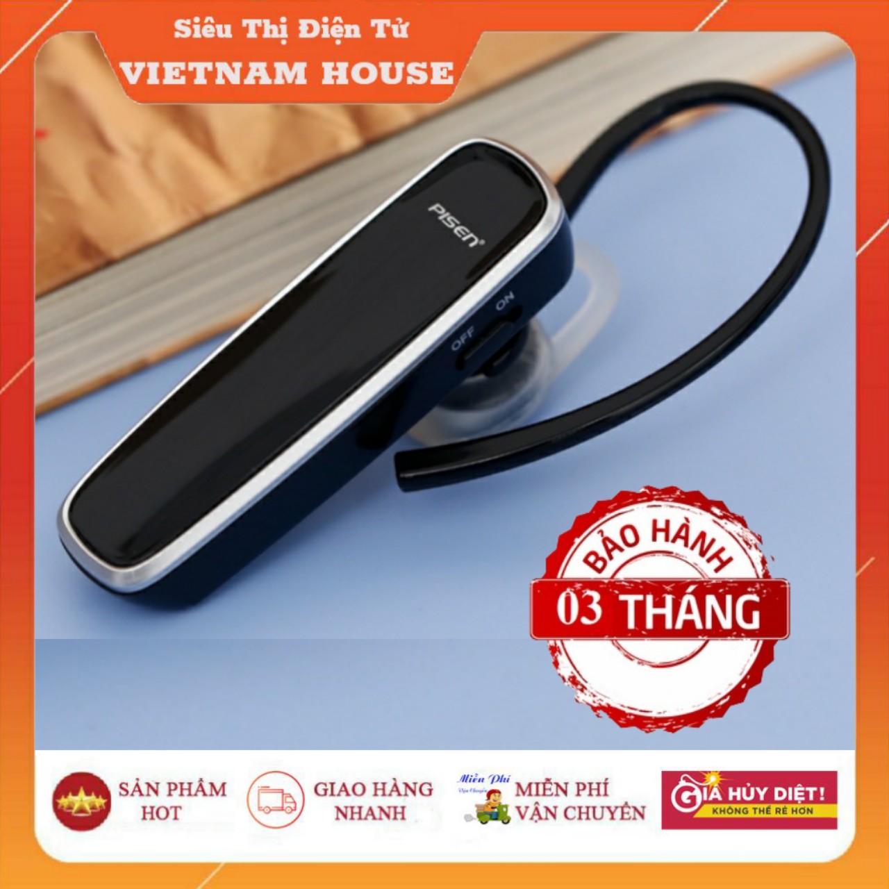 🔴Chính Hãng🔴Tai nghe Bluetooth Pisen LE002+ Đen [Đã Sử Dụng]