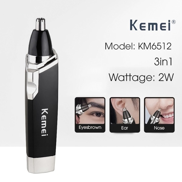 Máy Tỉa Lông Mũi Dùng Pin Kemei KM-6512 Tiện Lợi