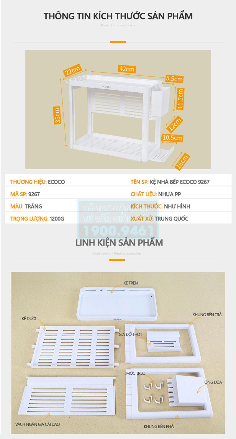 Kệ nhà bếp ECOCO cao cấp 9267