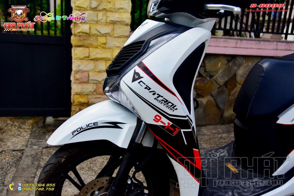Tem Trùm SH 150 Trắng Đỏ Đen