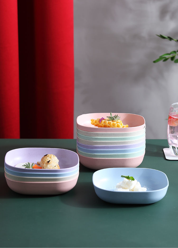 SET 8 DĨA NHỰA LÚA MẠCH