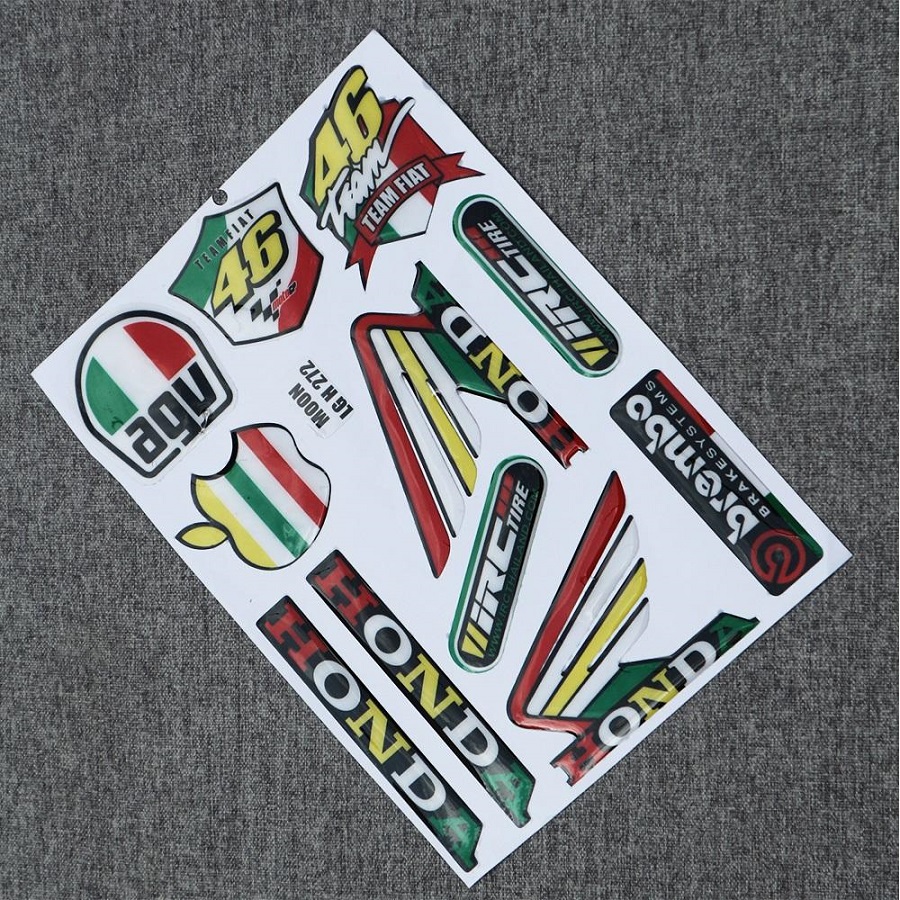 Tem logo, decal logo PHŨ NHỰA dán TRANG TRÍ xe máy hoạt hình độc đáo siêu CUTE (mẫu 4)