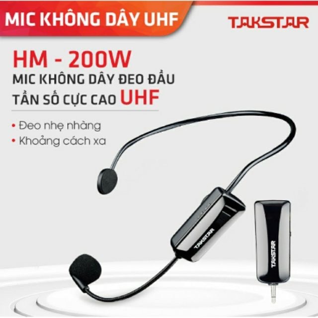 [HCM]Micro Không Dây Deo Tai Takstar HM-200W {100% Chinh Hang}